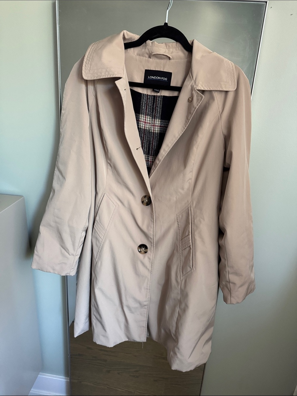 London Fog Light Beige Trench Coat